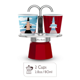 Mini Moka Pot Espresso Gift Set | Italian Coffee Maker with Cups