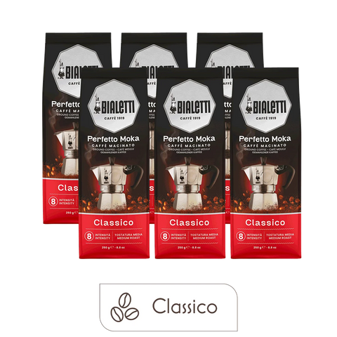 Perfetto Moka Ground Coffee Classico (6-Pack, 8.8 oz each)