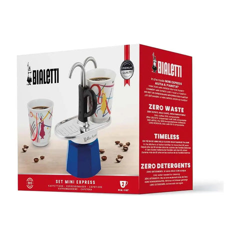 Mini Moka Pot Espresso Gift Set | Italian Coffee Maker with Cups
