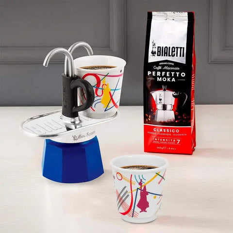 Mini Moka Pot Espresso Gift Set | Italian Coffee Maker with Cups