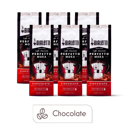 Perfetto Moka Ground Coffee Chocolate (6-Pack, 8.8 oz each)