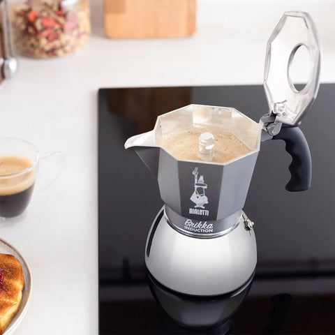 Brikka Induction Moka Pot Crema-Rich Stovetop Espresso & Italian Coffee Maker