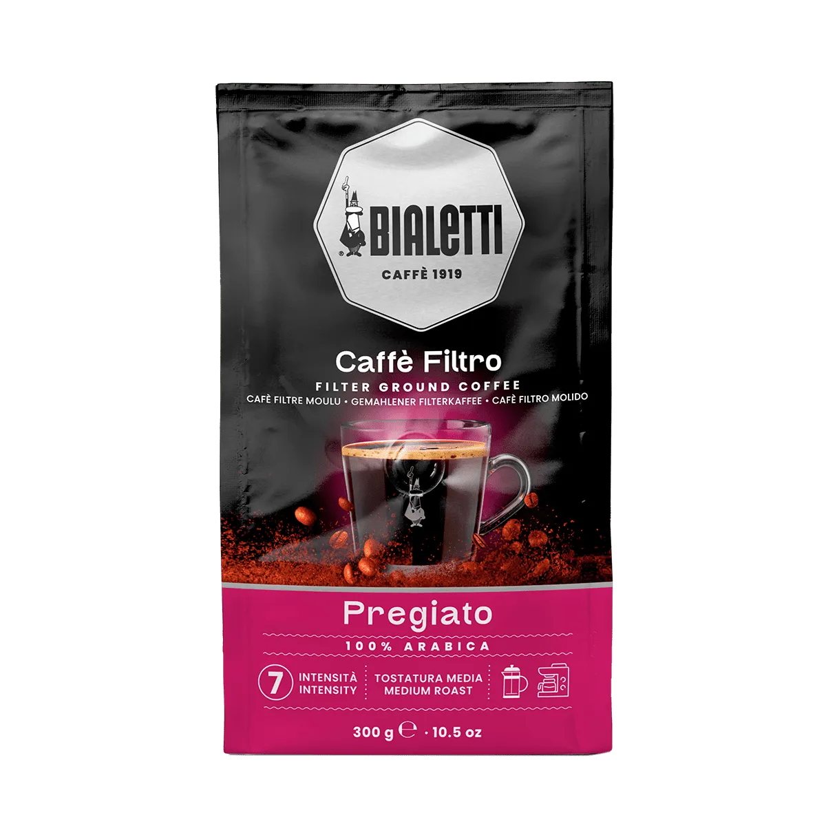Bialetti Pregiato Drip/Filter Ground Coffee, 10.5 oz