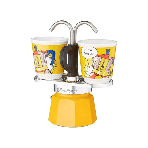 Mini Moka Pot Espresso Gift Set | Italian Coffee Maker with Cups