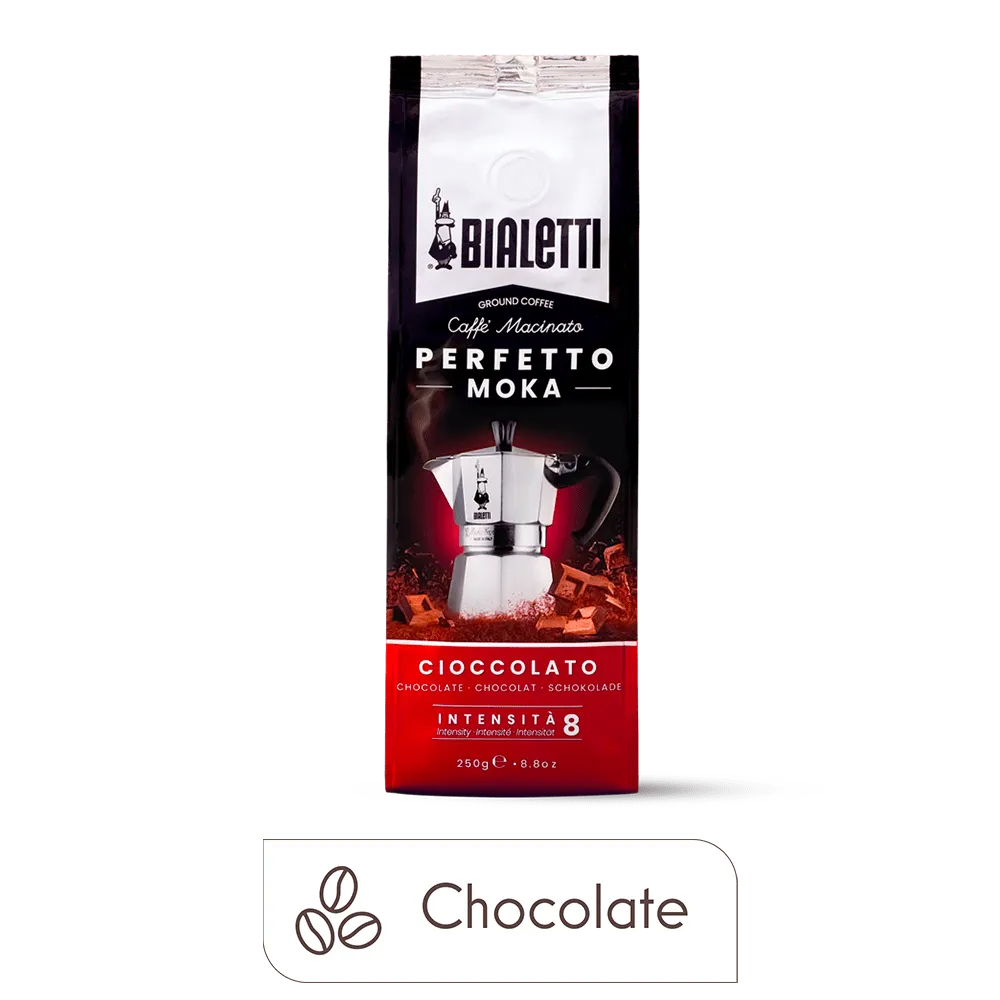 Bialetti Perfetto Moka Chocolate Ground Coffee, 8.8 oz