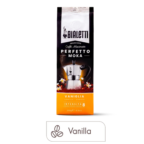 Bialetti Perfetto Moka Vanilla Ground Coffee, 8.8 oz