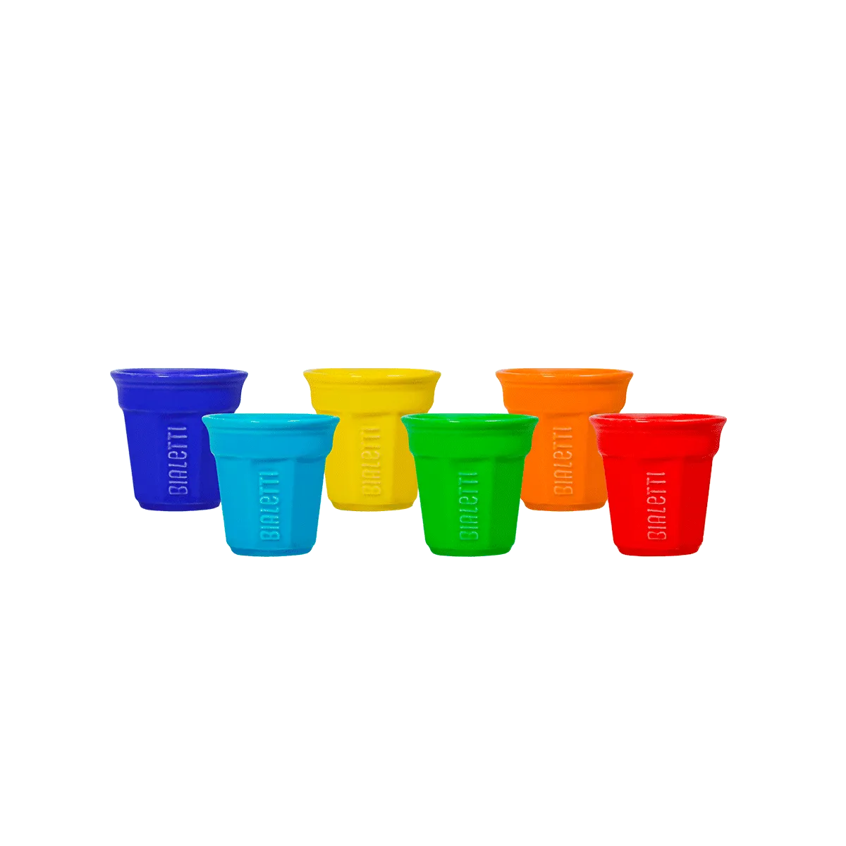 Octagonal Ceramic Espresso Cups – Set of 6 Handleless Porcelain Cups