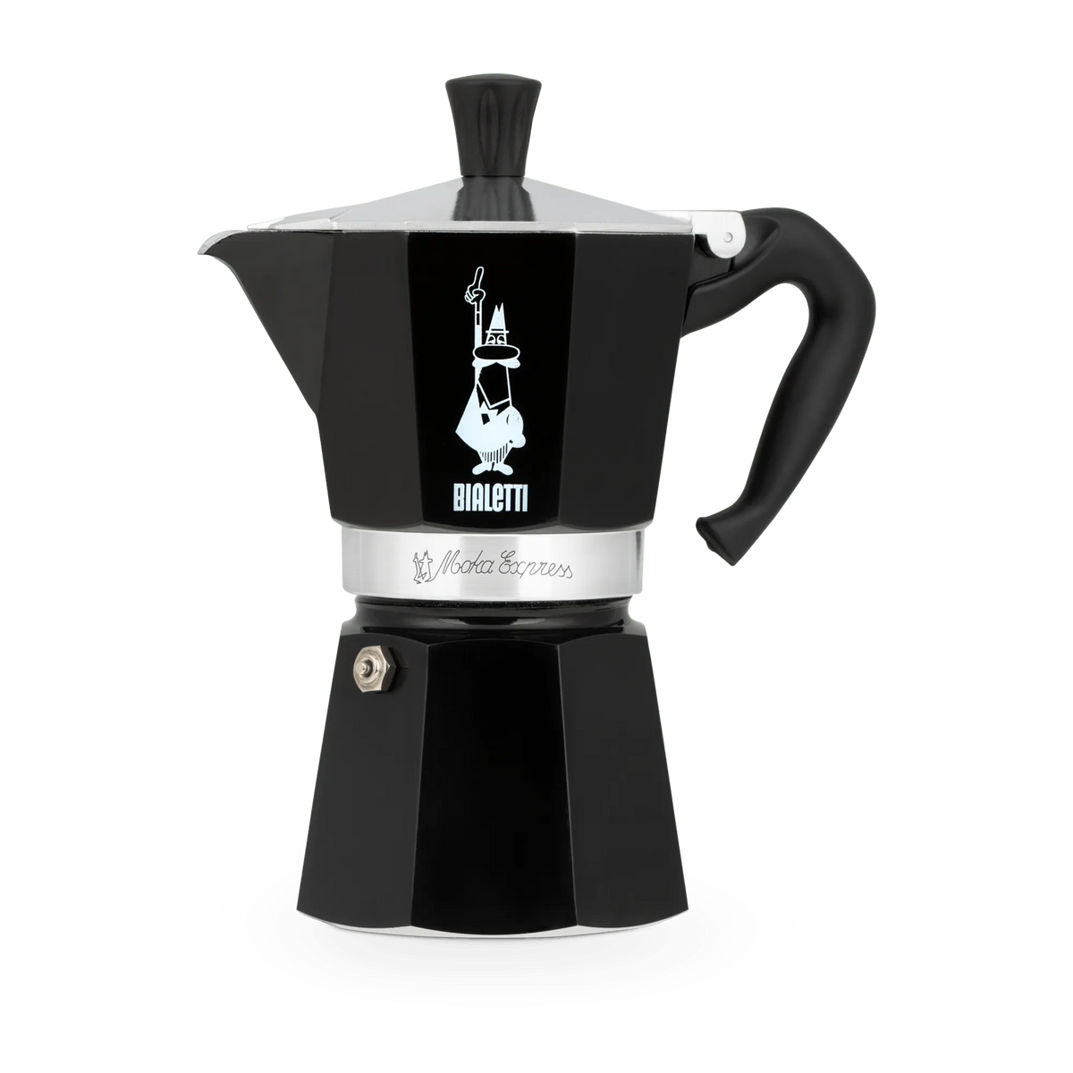 Bialetti Moka Pot 6 Espresso Cup, Black– Italian Stovetop Espresso Maker