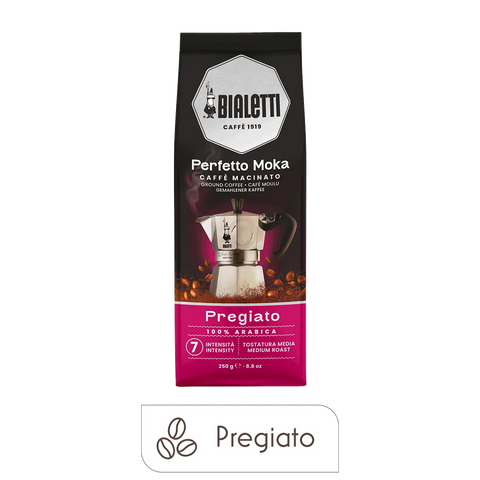 Bialetti Perfetto Moka Pregiato 100% Arabica Ground Coffee, 8.8 oz