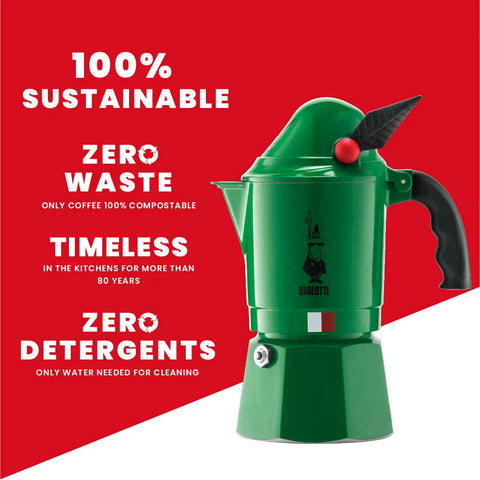 Bialetti Alpina Moka Pot – Italian Stovetop Espresso Maker